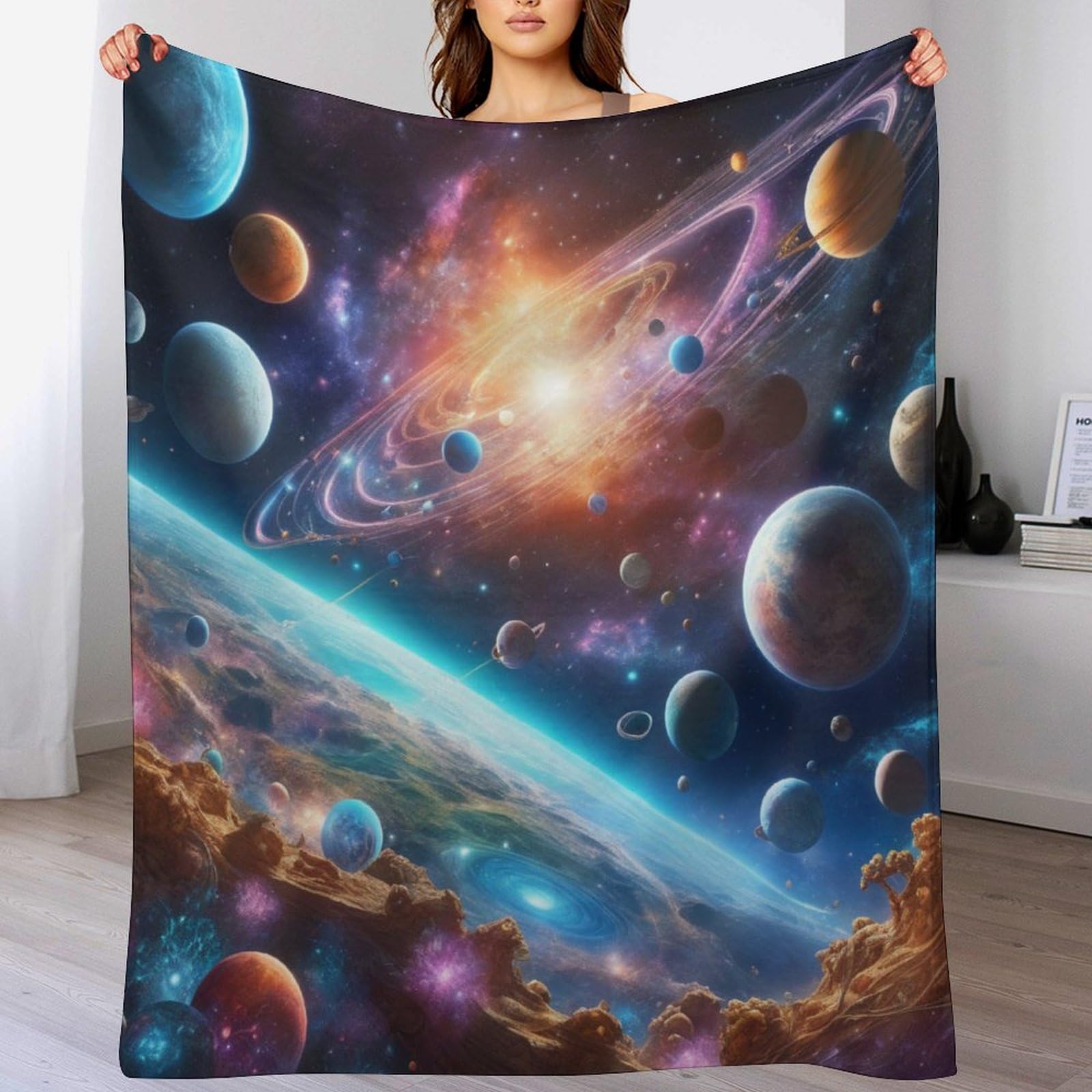 Couverture super douce étoilery Sky en flannel haut de gamme 180×200 cm