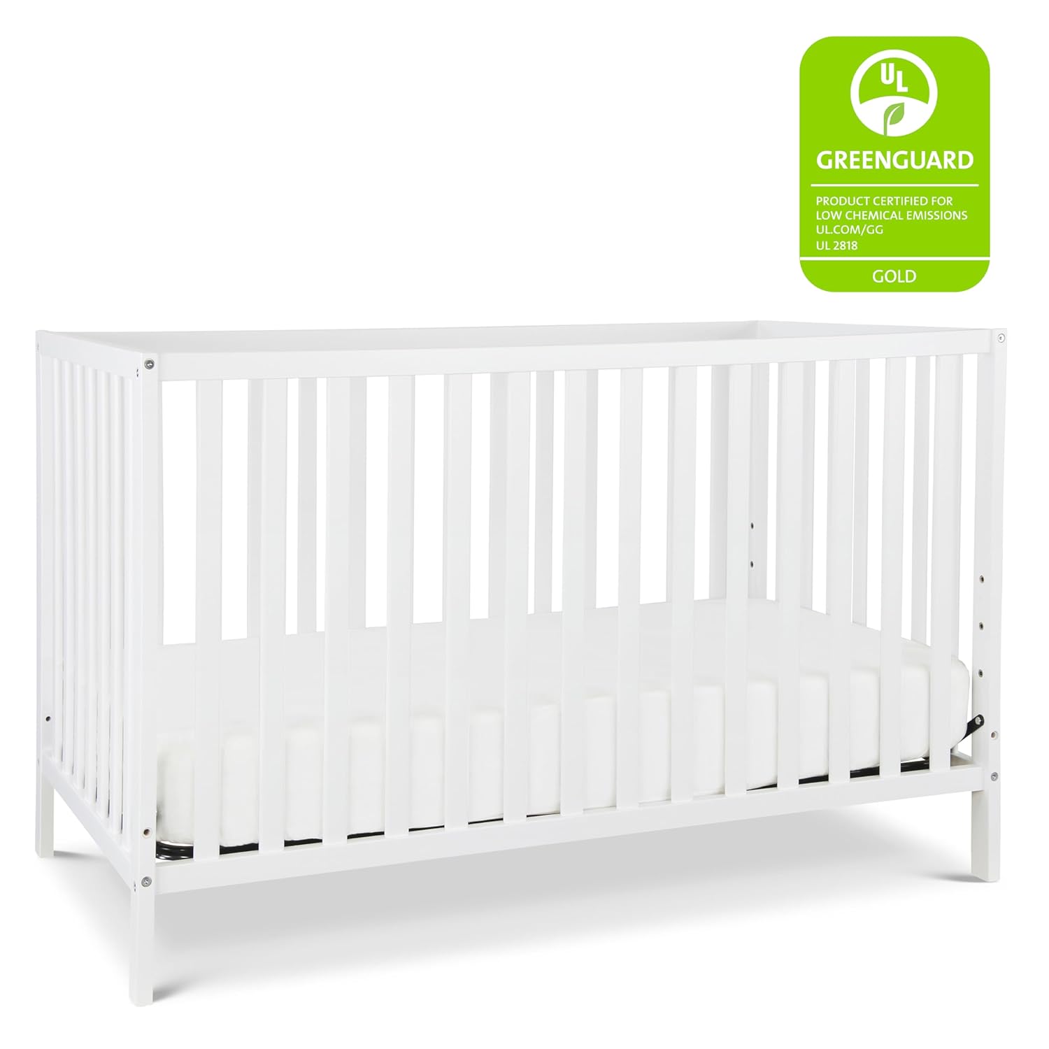 Davinci Union 4-in-1 Convertible Crib in White, Greenguard Gold Certified