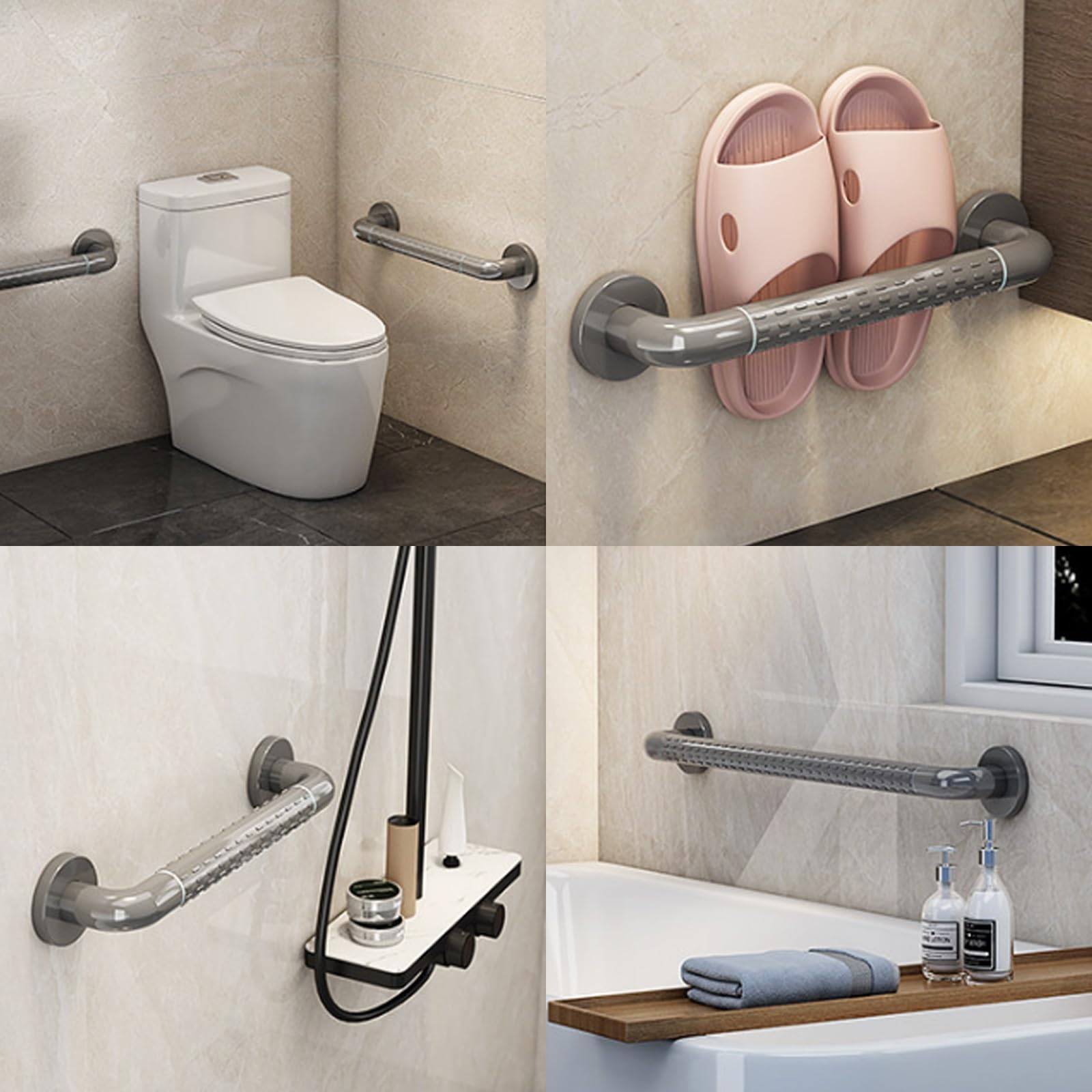 Barra De Seguridad De Acero Inoxidable para Ducha, Barras Antideslizantes para Bañera, Barras De Seguridad para Personas con Discapacidad(40cm)