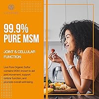 Vista 2 de PURE MSM de azufre orgánico 180 cápsulas Polvo MSM premium para la salud de las articulaciones Polvo MSM para el crecimiento del cabello