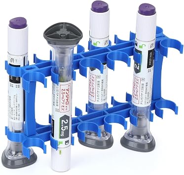 Insulin Pen Storage Holder for Zepbound Injection Pens | Compatible with Mounjaro, Refrigerator Storage Holder for 12 Pens, Diabetic Pen Storage for Zepbound Blue