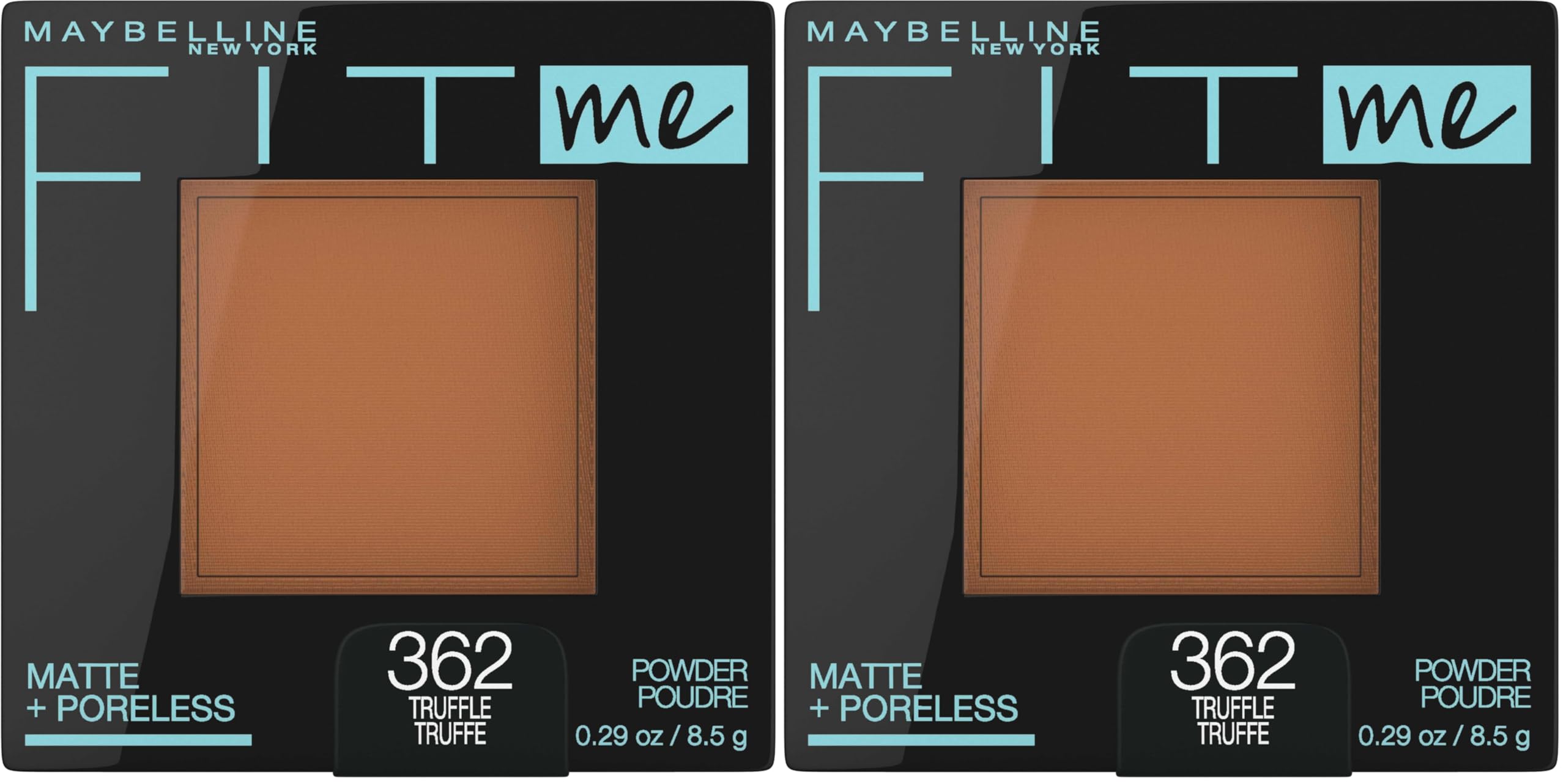 Maybelline Fit Me Matte + Poreless Pressed Face Powder Makeup, Truffle, 1 Count (Pack of 2)
