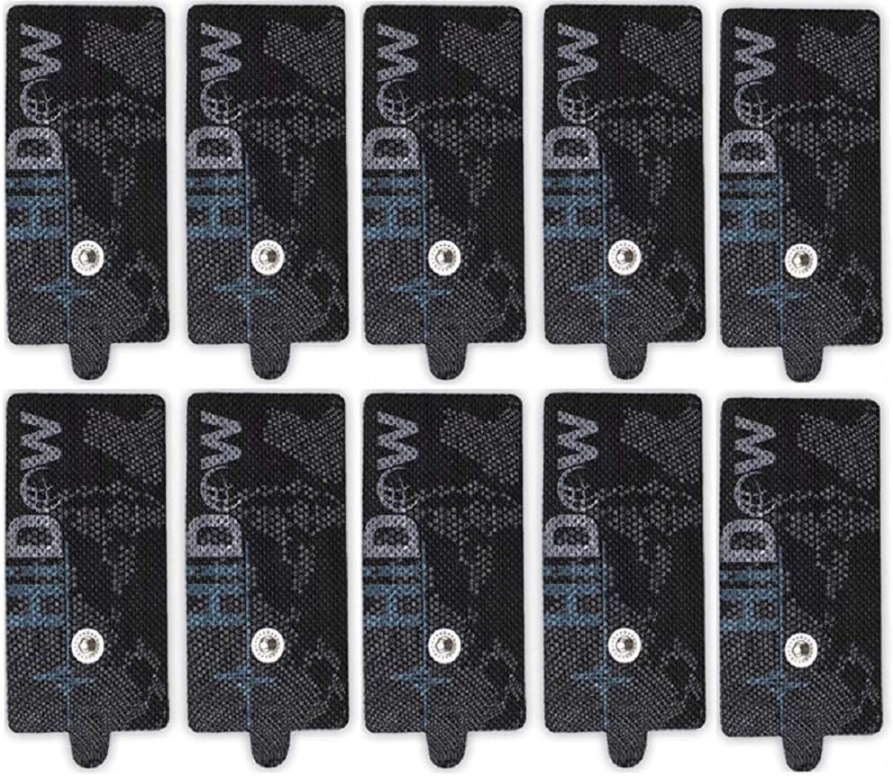 Hi-Dow 5 Pair Snap on TENS Unit Stim Electrodes Pads | Premium Quality Electrode Pads for Compatible with Any TENS EMS Units 3.5m Snap on