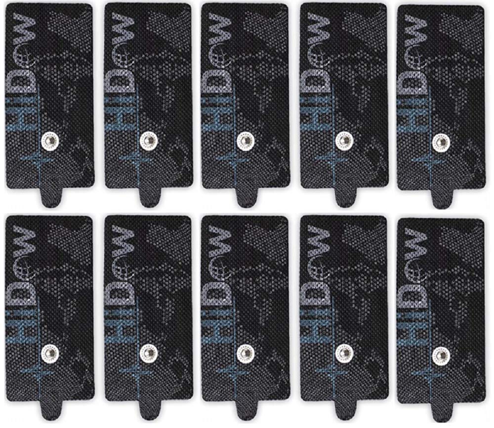 Hi-Dow5 Pair Snap on TENS Unit Stim Electrodes Pads | Premium Quality Electrode Pads for Compatible with Any TENS EMS Units 3.5m Snap on