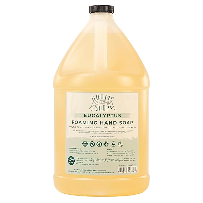 Adams Handmade Soap Sabonete Líquido Espumante de Eucalipto, 3,78 L