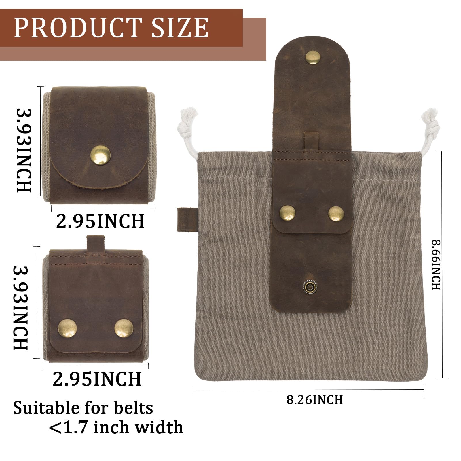 Asenie Waxed Canvas Foraging Bag – Collapsible Pouch For Camping, Hiking & Mushroom Hunting - View #2
