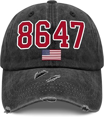 86 47 8647 Hat for Mens Classic Washed Distressed Baseball Cap