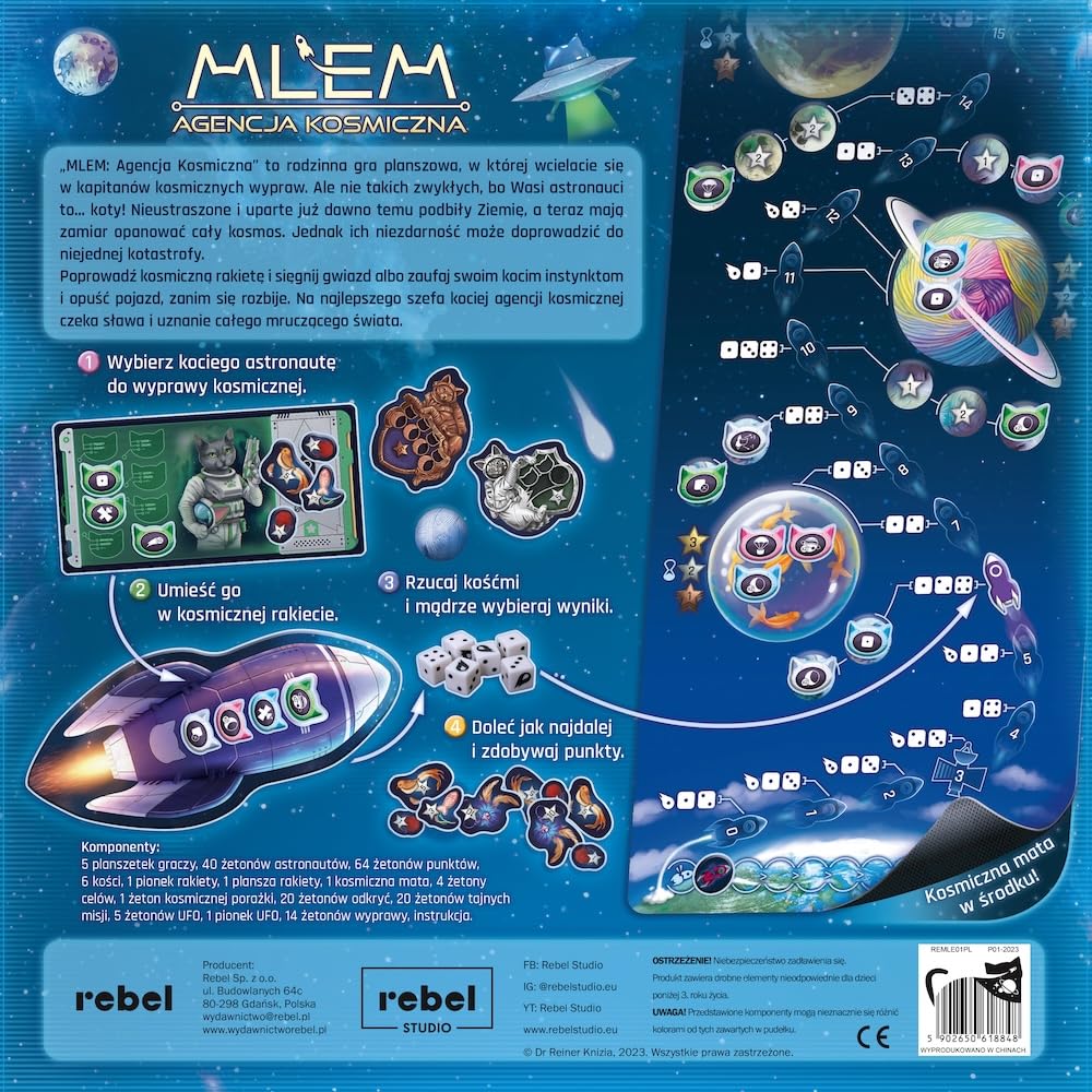 MLEM: Agencja kosmiczna (wersja PL) | Gra planszowa | Gra Rodzinna | Gra imprezowa | 2-5 graczy | Wiek 8+