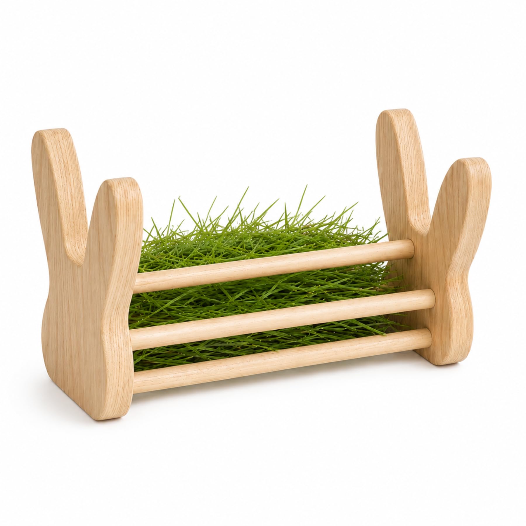 Wooden Rabbit Hay Feeder Rack | Bunny Hay Holder for Guinea Pigs & Small Pets | Detachable Design | Smooth Rounded Edges | Rabbit Toys-image-29