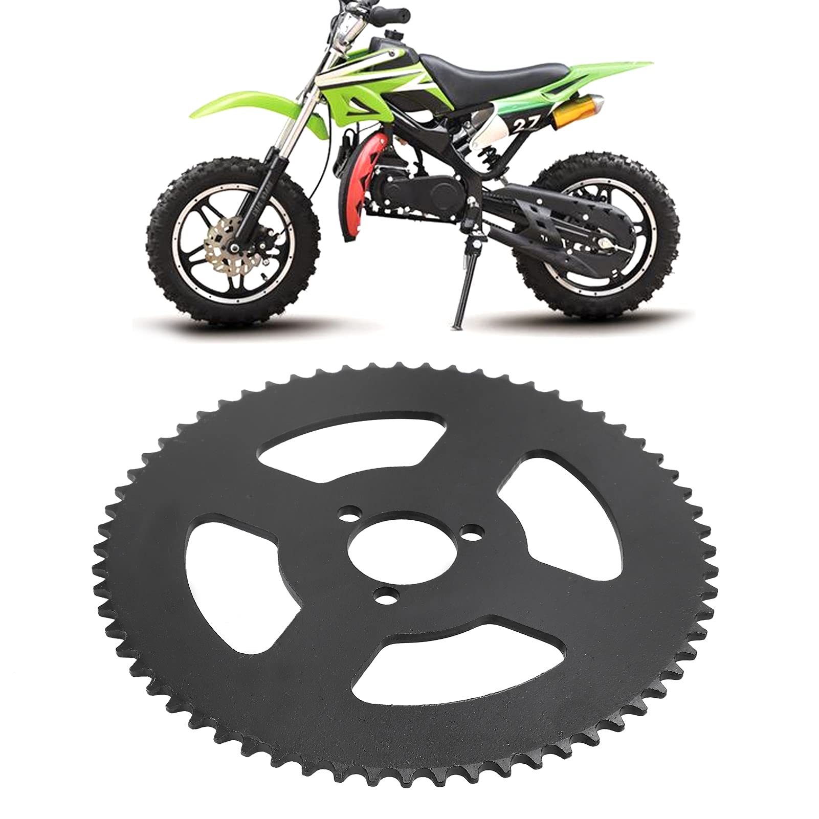 Tylna zębatka łańcuchowa T8F 64T, 3 otwory 29mm tylna zębatka motocyklowa 29mm stalowa przenośna dla 47cc 49cc mini silnik atv quad Pit Dirt Motard Bike