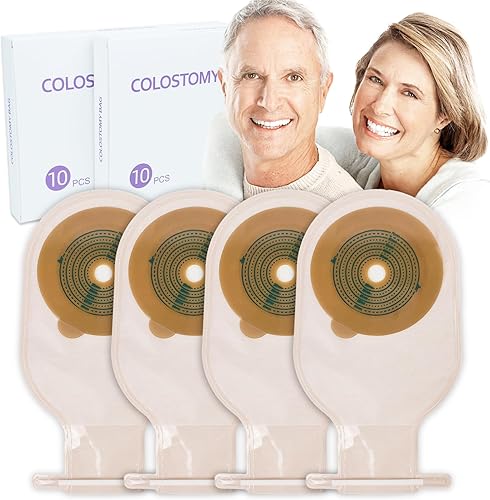 20 bolsas de colostomía, suministros de ostomía, bolsas drenables de una pieza, bolsa de ostomía hidrocoloide gruesa para cuidado del estoma de