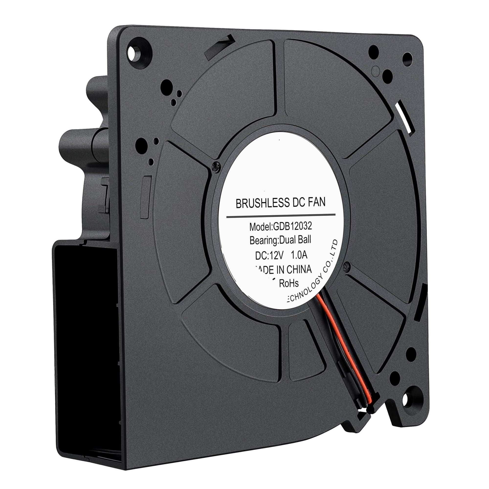JJKKOZVQF 120MM Turbo Blower Fan 12V DC Female Connector 12cm 120x120x32mm 12032 Centrifugal Cooling Fan w/AC 100V 220V Power Adapter(1P 12V 2Ball 2P2.54)