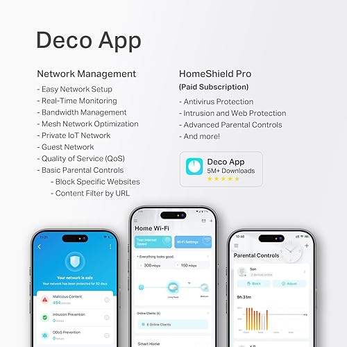 Miniatura 10 de TP-Link Deco BE25 - Router Wi-Fi de doble banda BE5000 WiFi 7 Mesh  Canales de 4 corrientes, 240 Mhz  Cubre hasta 2,600 pies cuadrados  2 puertos