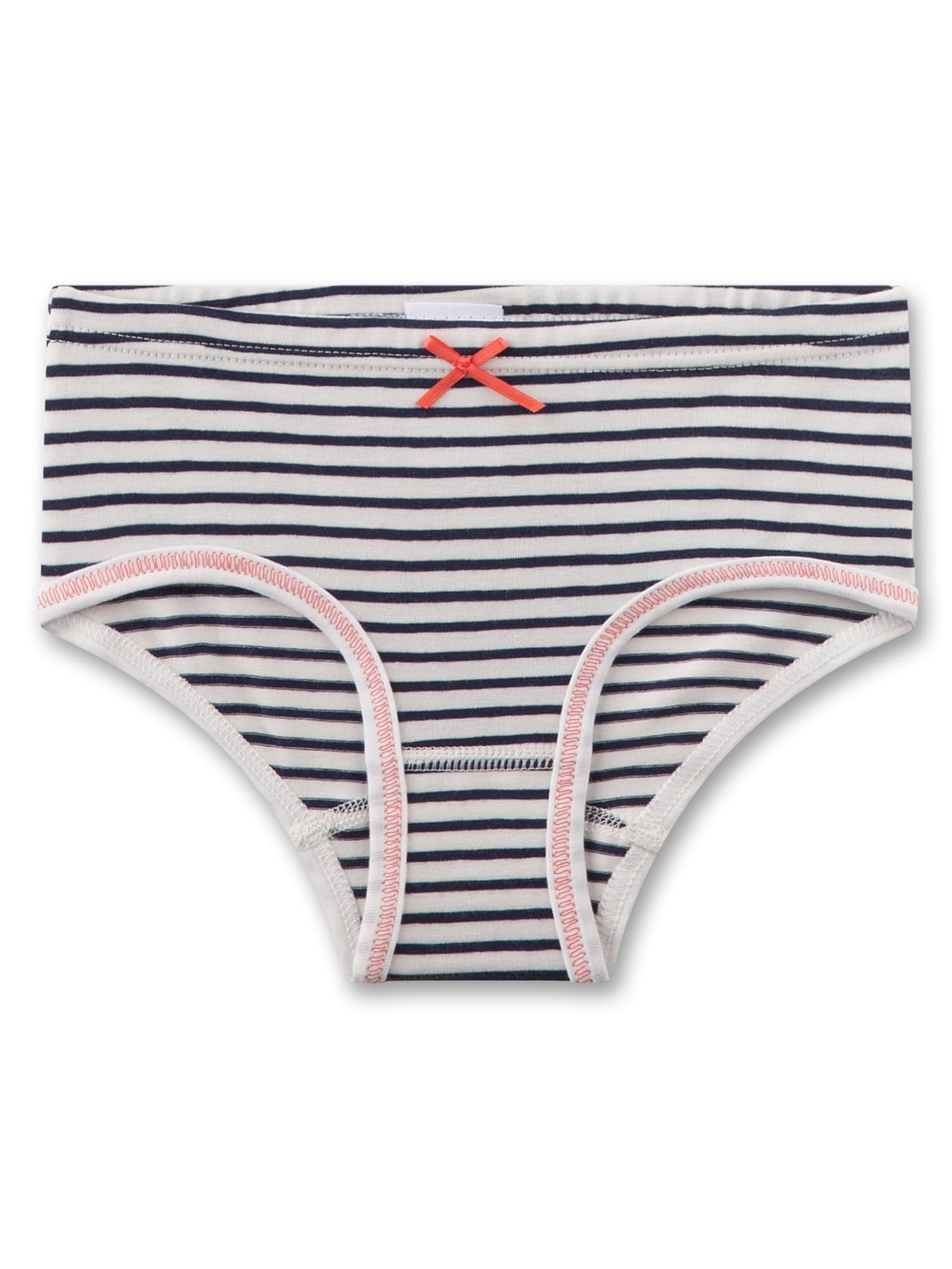 Sanetta Mädchen-Hüftslip (5er-Pack) Off-White Erdbeer & Ringel | Hochwertige und nachhaltige Unterhose für Mädchen aus Baumwolle.