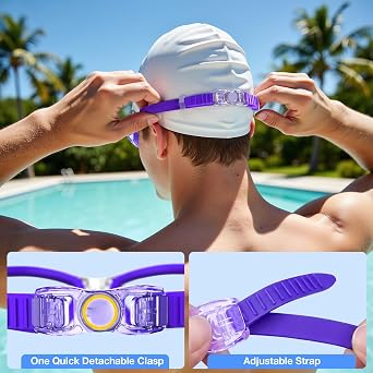 MAMBAOUT Swim Goggles, 2 Pack Swimming Goggles Anti Fog No Leaking UV Protection for Men Women Adult Youth
