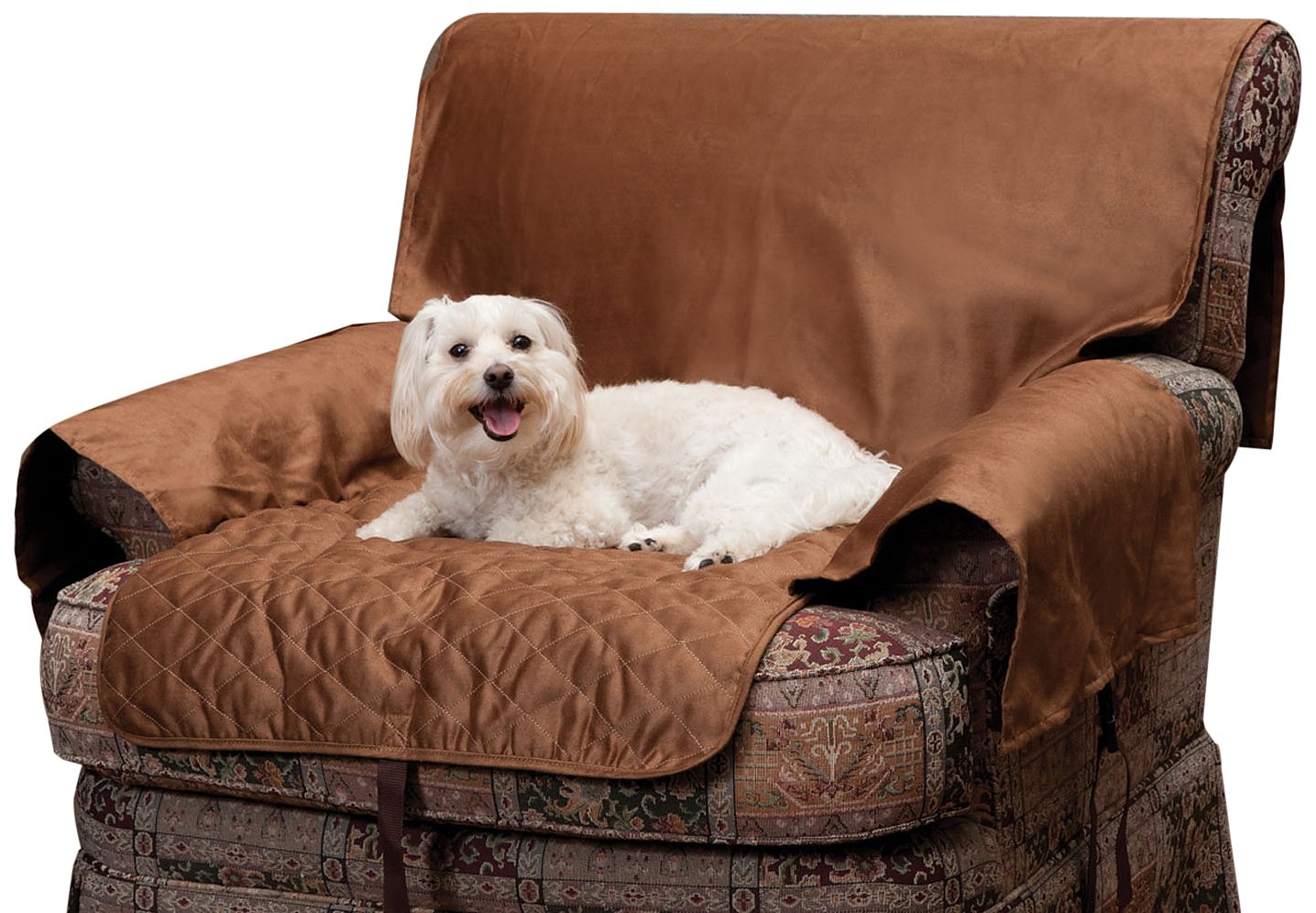 Solvit Chair Full Coverage Pet Bed Protector, Cocoa