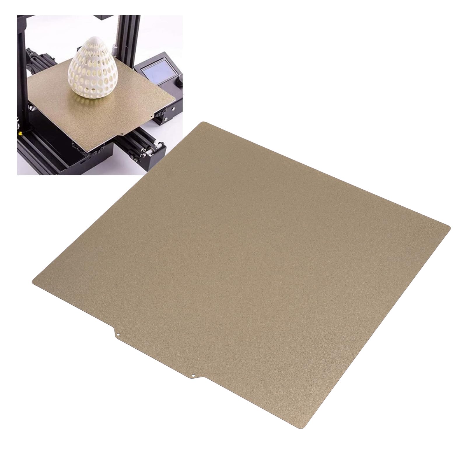 Hyuduo Doppelseitiges PEI-Blatt, Magnetisches Flexibles Heizbett für 3D-Drucker, Verbesserte Haftung und Mattierte Textur, Kompatibel mit Ender 3 Pro und Ender 3 V2