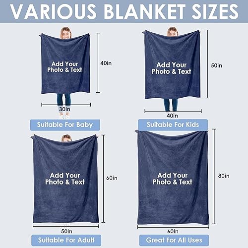 Miniatura 7 de Manta de bebé personalizada con nombre, mantas de bebé personalizadas para niños y niñas, manta personalizable, manta con nombre de bebé