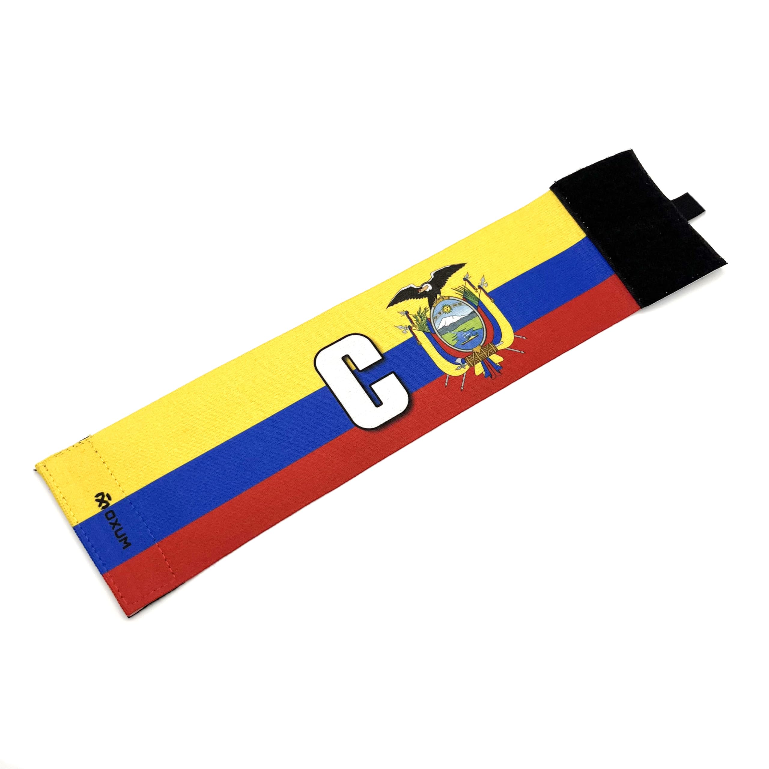 OXUM Sport Captain's Armband for Children and Adults - Football Armband with the Flag of Ecuador - Elastic and Adjustable Armband Size M