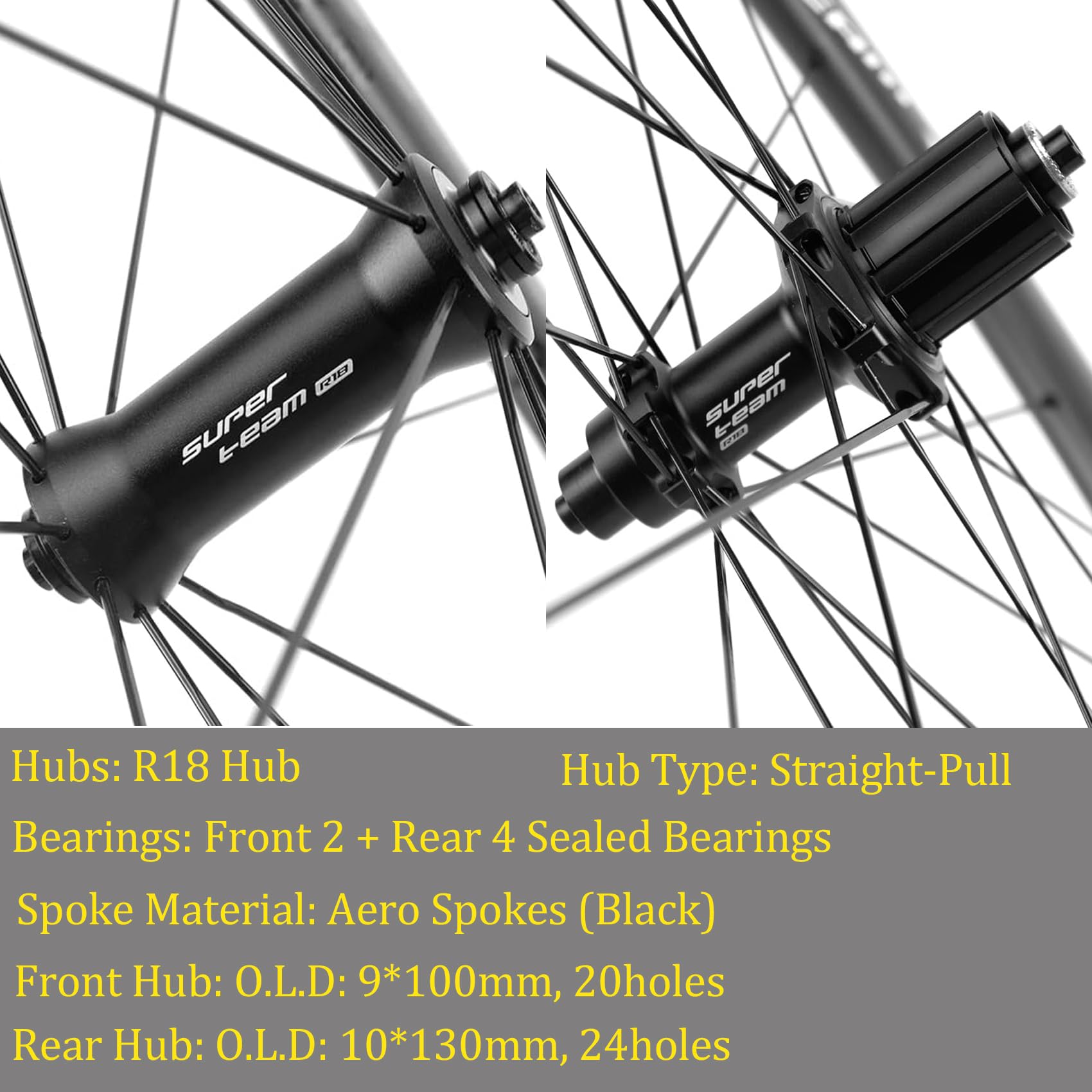 Amazon.com : Superteam Classic PRO 38/50/60/88mm Depth Carbon