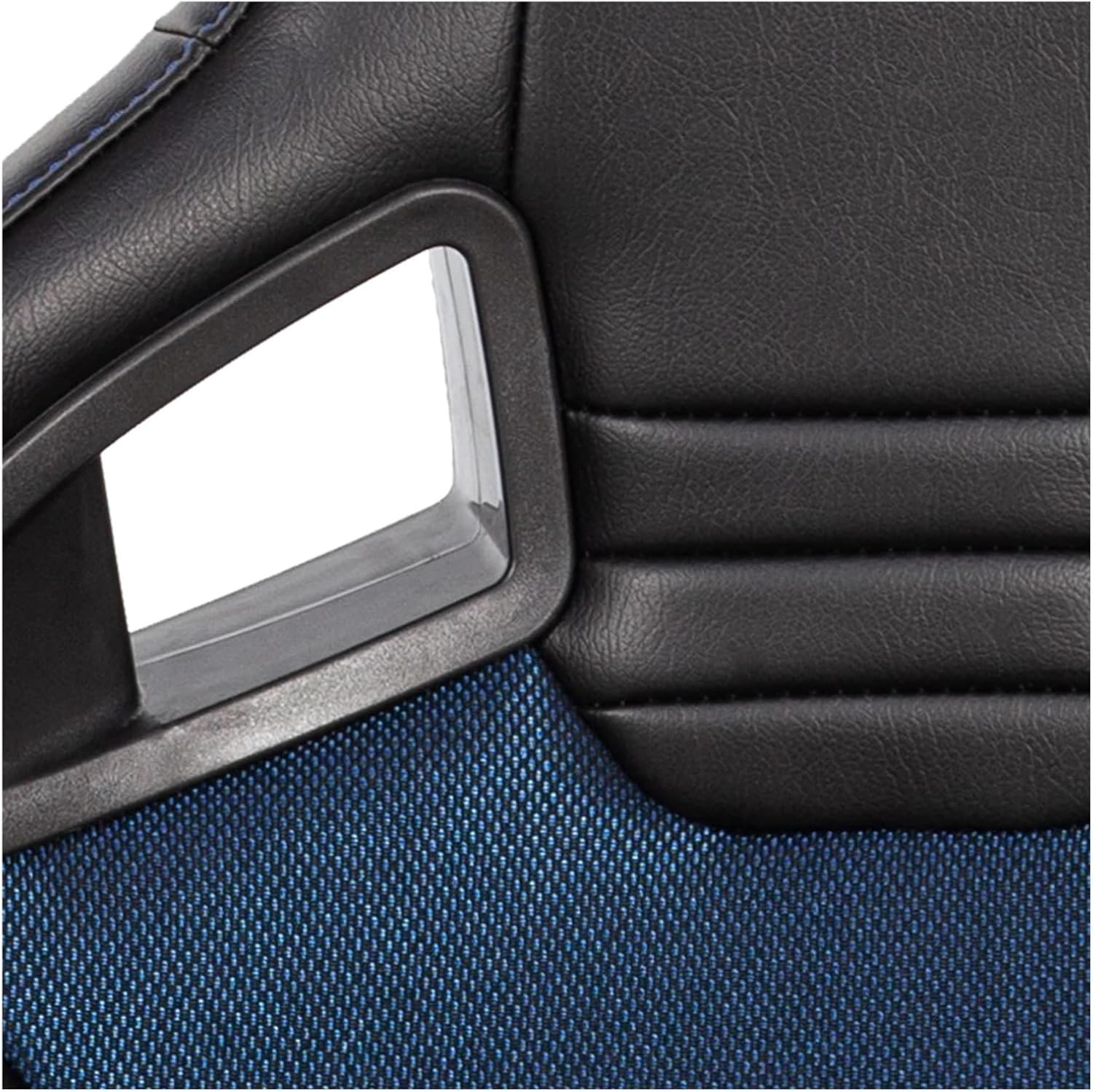 1 Pair Adjust Leather Blue Breathable Mesh Fabric Sport Bucket Racing Car Seats