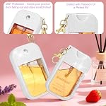Silicone Protective Case Compatible with Touchland Hand Sanitizer Spray, Stylish Cover with Keychain for Power Mist and Glow Mist 1 fl oz, Travel-Size Hand Sanitizer Accessory (Glitter White)