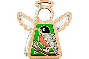 Hanging Robin Figurine Decor Adorns Window With Sunlit Beauty