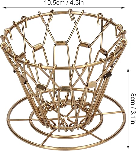 Miniatura 2 de Gotero plegable de acero inoxidable para verter sobre café, portátil y reutilizable para el hogar, la oficina, al aire libre, viajes y campamentos
