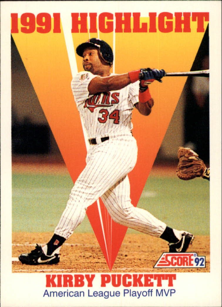 Amazon.com: 1992 Score Baseball Card #796 Kirby Puckett : Collectibles &  Fine Art