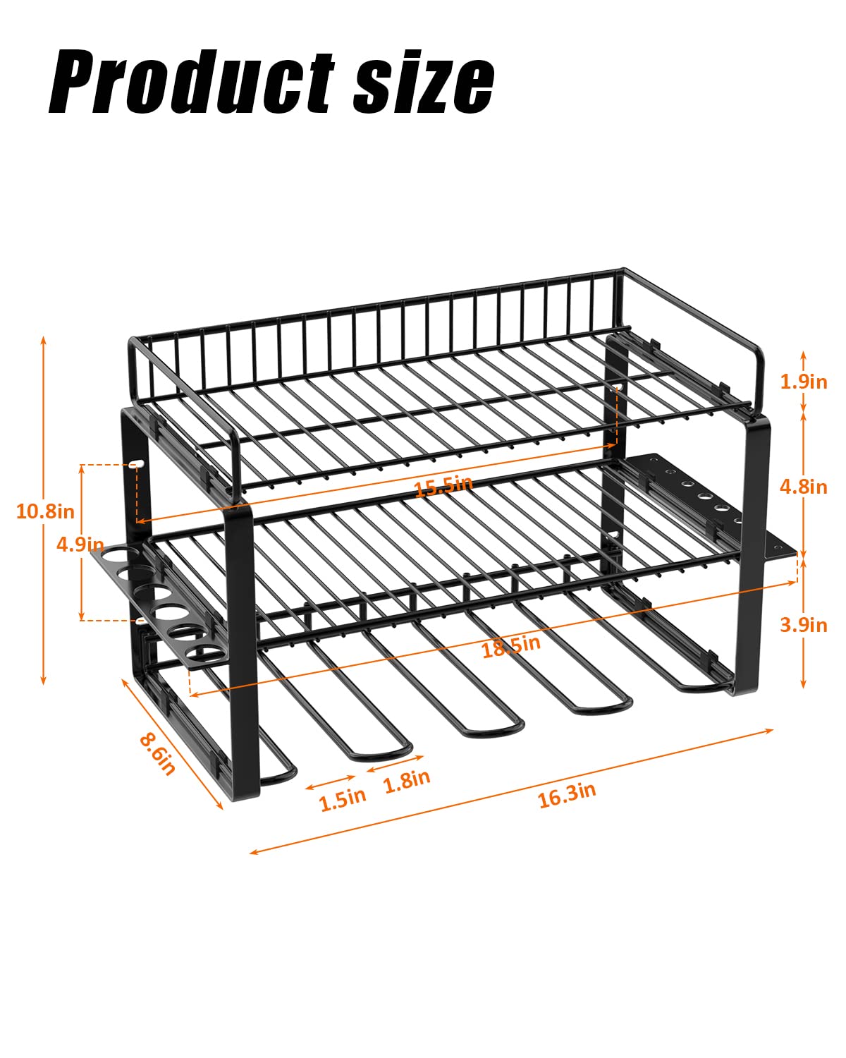 Power Tool Organizer Holder - Wall Mount Style for Power Tool Drill as Heavy Duty Tool Shelf & Tool Rack with Compact Packed with Color Box, Great Gift for Man image 5