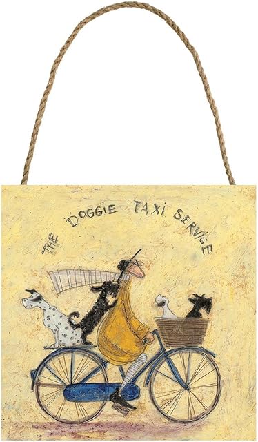 Sam Toft EMB10802 Wooden Wall Art, Multi-Colour, 20 x 20 cm