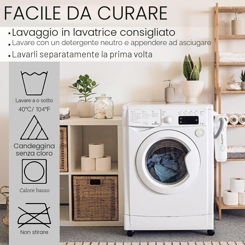 Tappeto Bagno in 100% Cotone Turco Set 6 Pezzi, Tappetino Bagno Stile Hotel Assorbente, Tappeto Doccia Lavabile ad Asciugatura Rapida, Morbido Tappeto per Bagno Vasca e Camera Ospiti 50x70 cm
