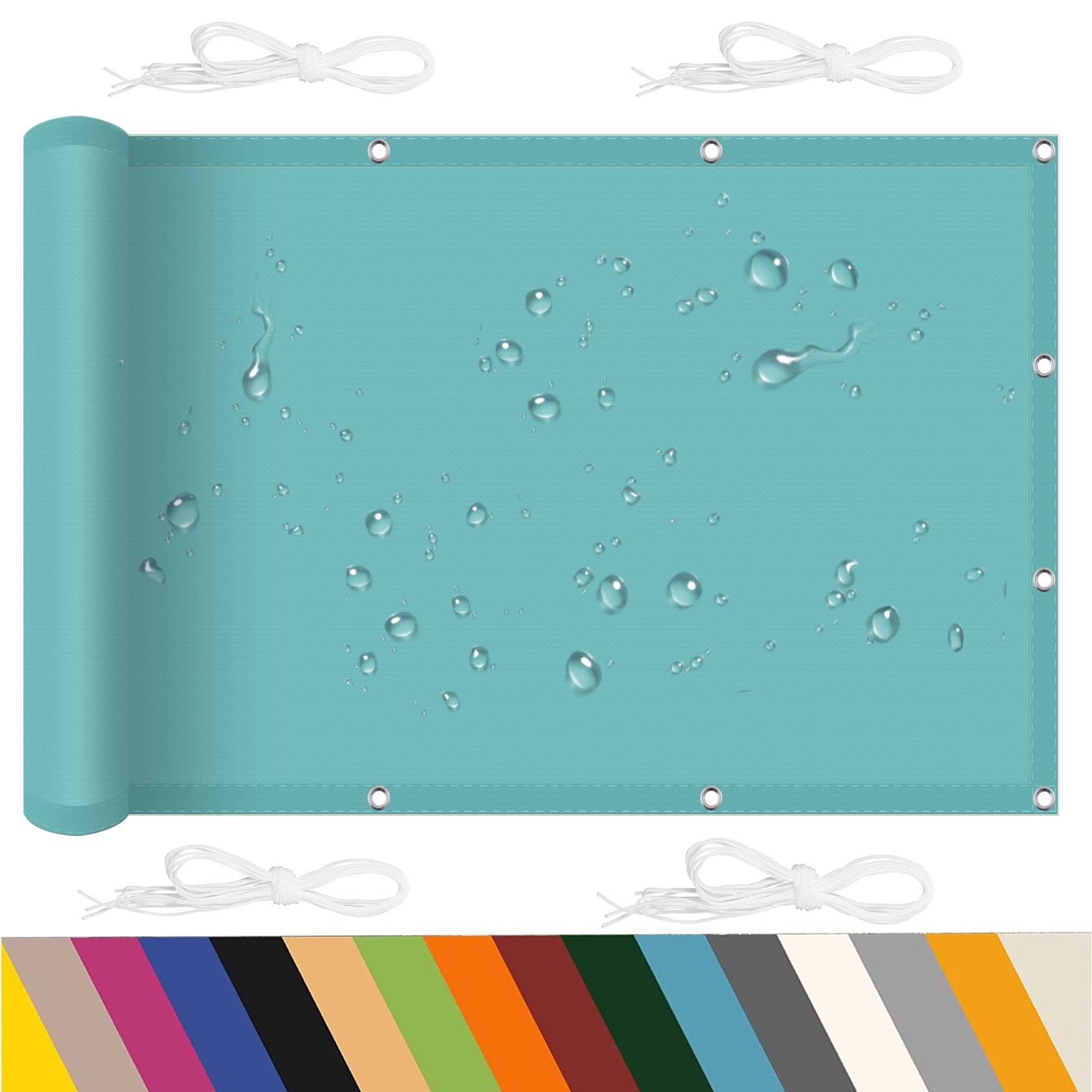Voile d'ombrage rectangulaire 2.5x5.5 m bleu ciel pour jardin