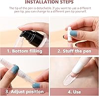 Vista 4 de 3 botellas vacías de brillo de labios de 0.1 fl oz (0.1 fl oz), recargable transparente, lápiz giratorio cosmético, aplicador de brillo de labios