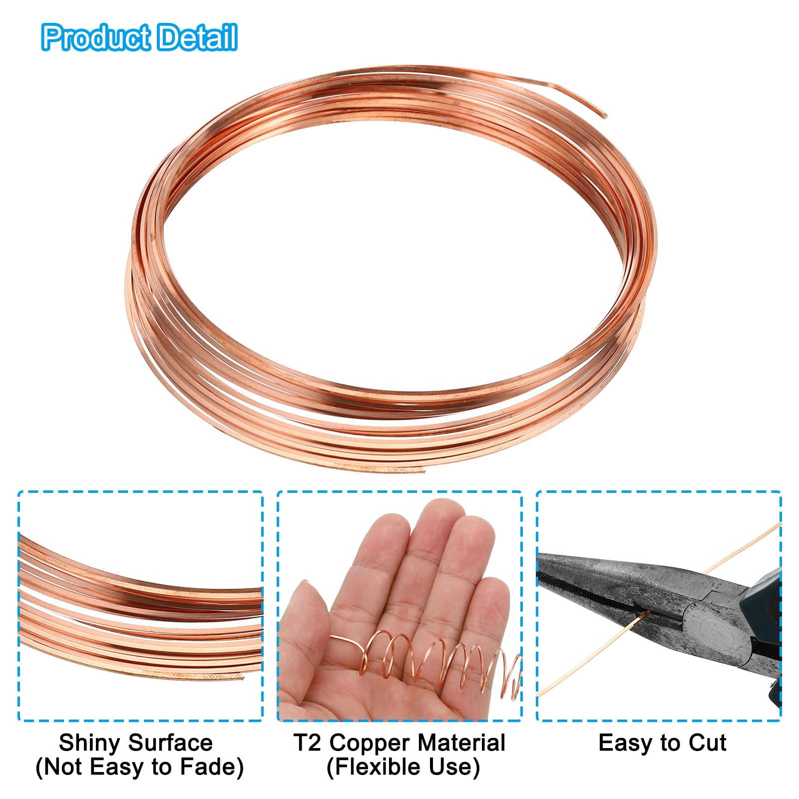 PATIKIL 99.9% Half Hard Copper Wire - Image 4
