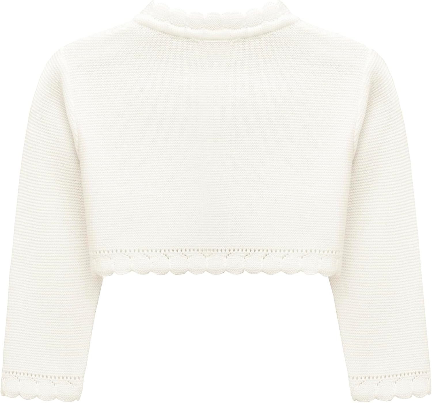 Lilax Girls' Long Sleeve Cardigan Knit Button Closure Bolero Shrug - Image 3