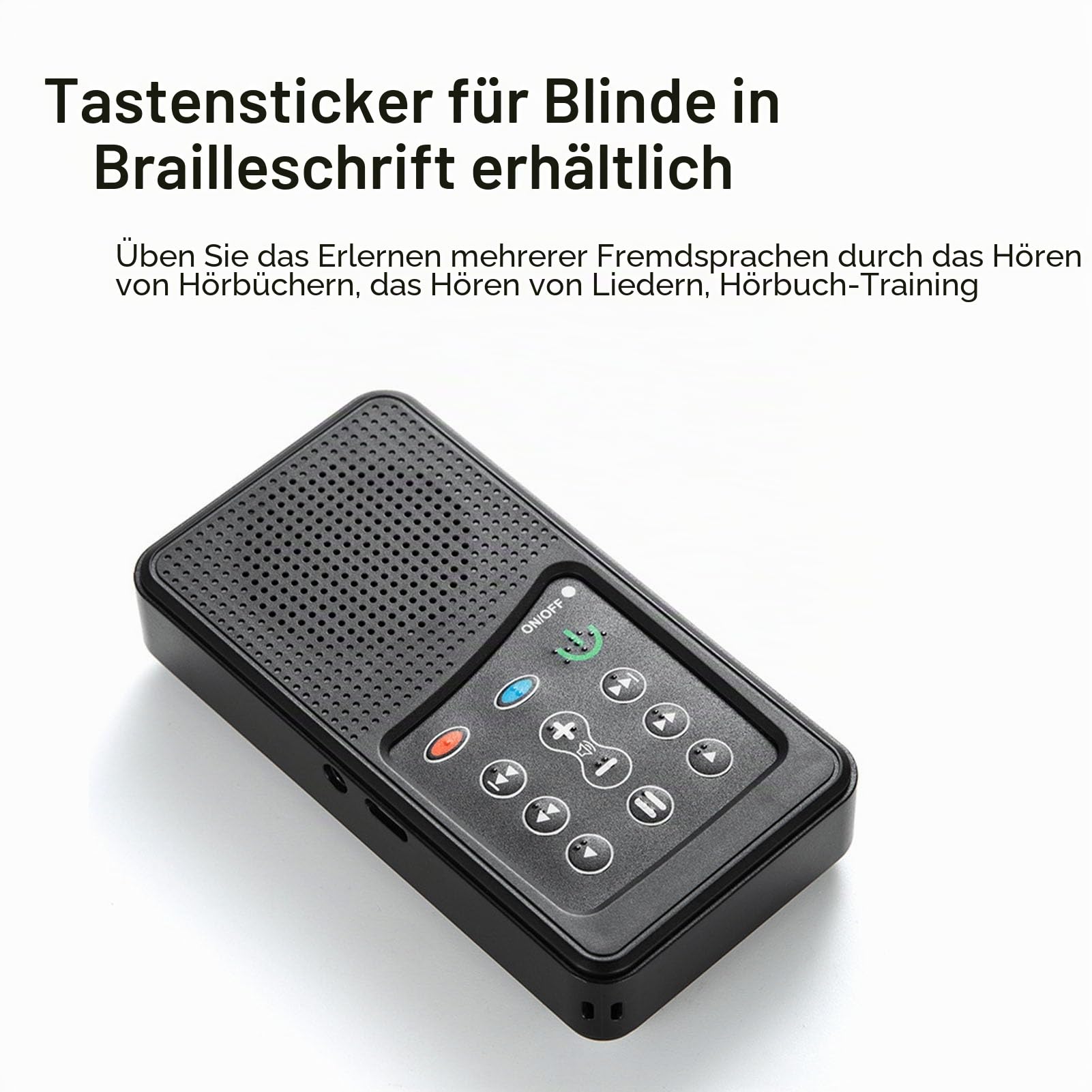 Audio Bible Player für Senioren, Solar Powered Scripture Hörbuch Player mit 4 GB Kapazität und Kopfhörer, Tragbarer Elektronischer Sound (Deutsch, Weltglied, 288 Hymne)