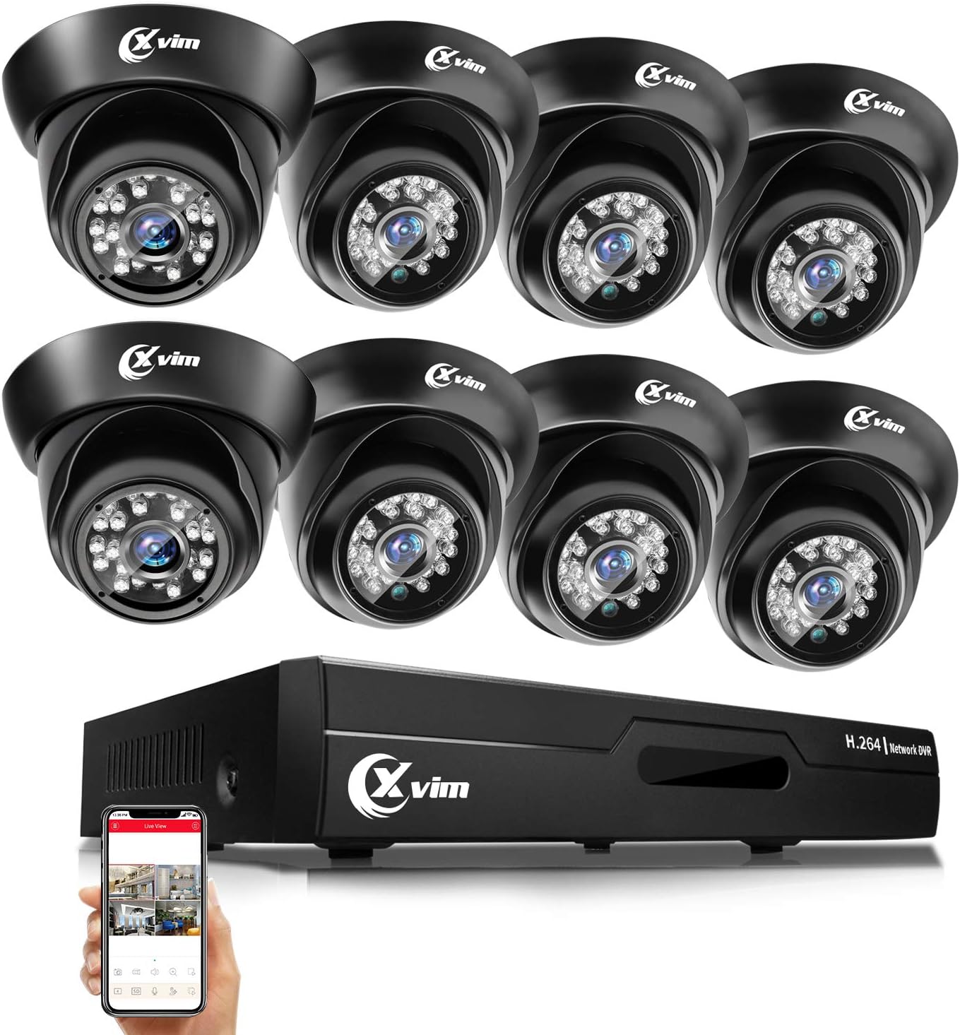 Amazon.com: XVIM Security Camera System for Home, 8 Channel 1080N DVR ...