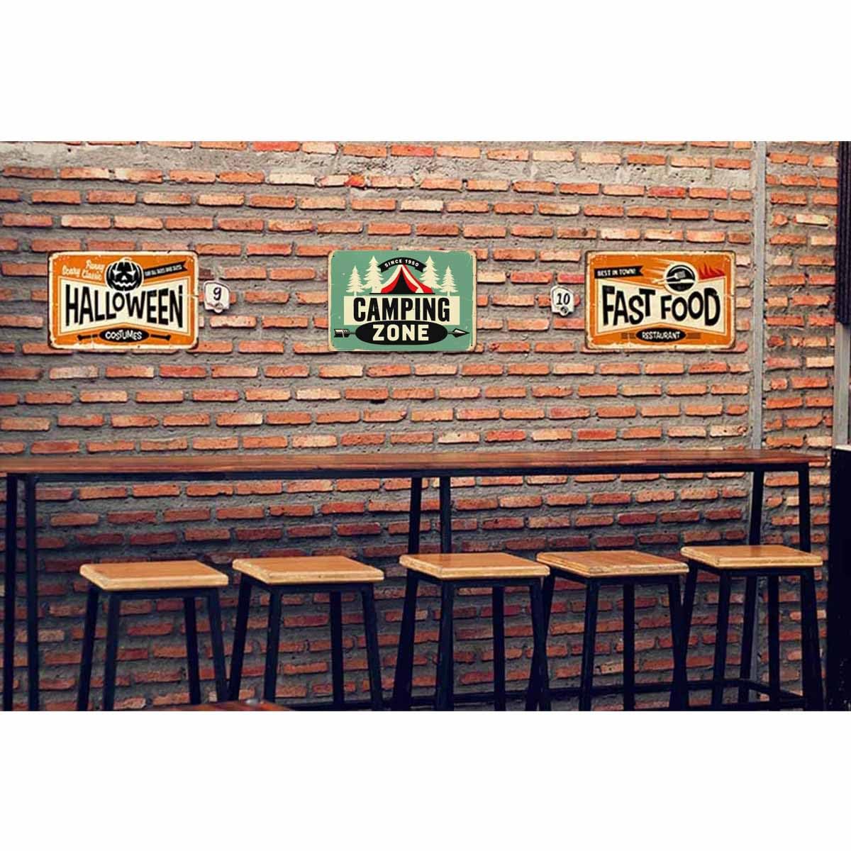 Plaque Murale Humoristique 'Mornings Are For Coffee And Contemplation' - Étain 20x30 Cm - Déco Bar Café Garage - 9