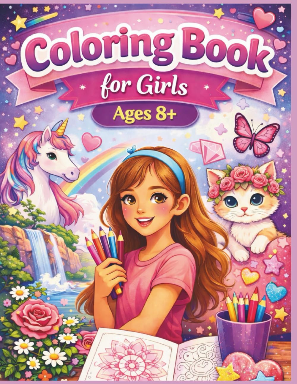 Magical Coloring Book for Girls Ages 8+: Beautifully Detailed Coloring Pages Full of Imagination, Creativity, and Relaxing Fun