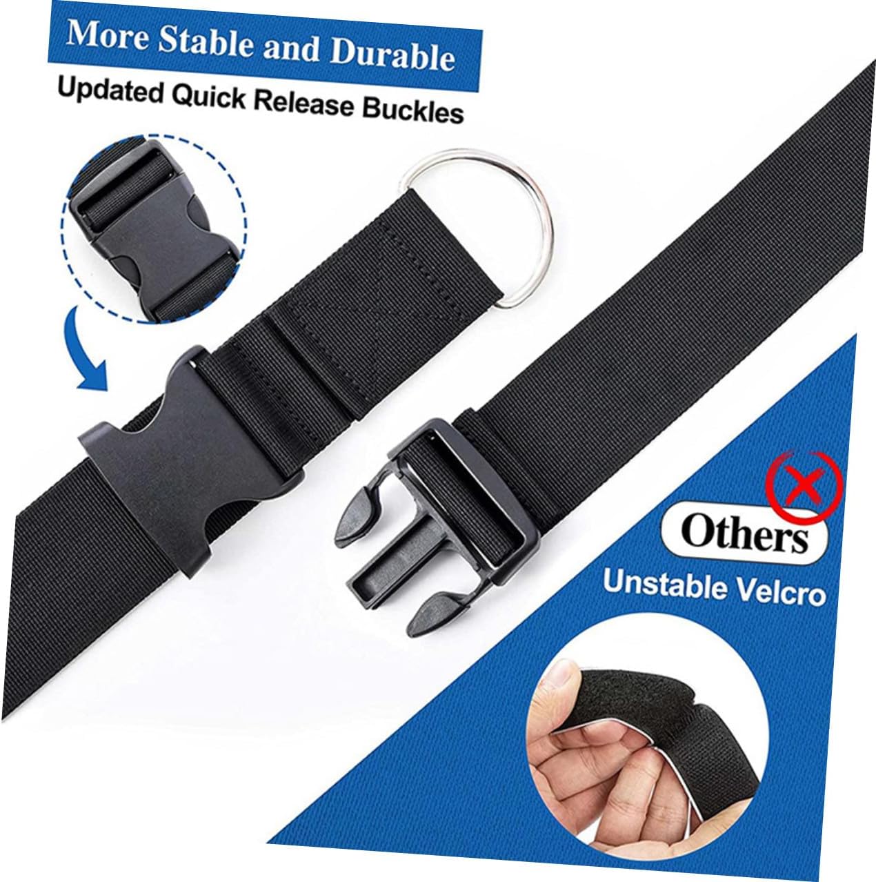 SAFIGLE Adjustable Wall Storage Strap for Garage 2pcs Wall Mounted Storage System for Camping Chairs and Garage Organization
