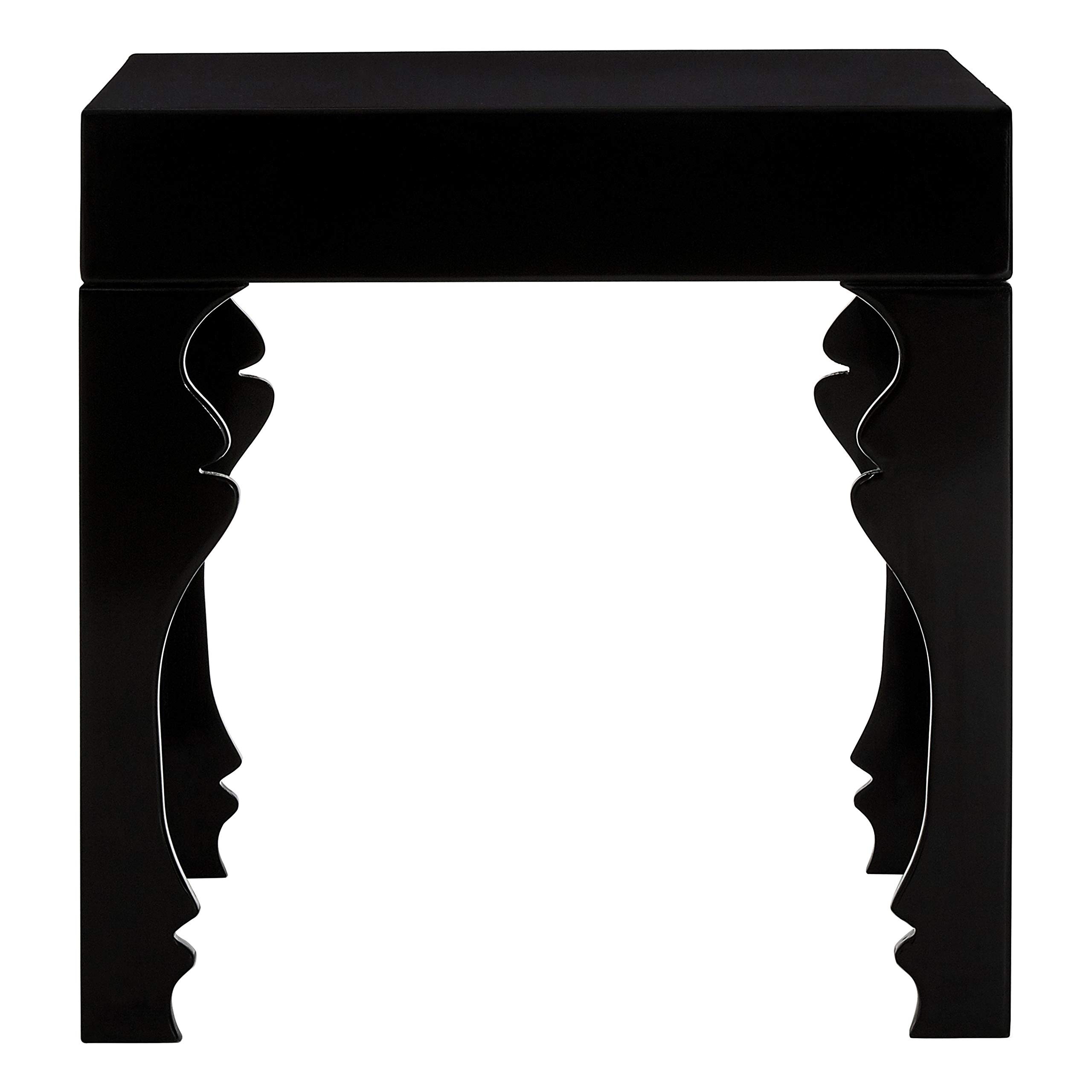 Premier Interiors Side Table Louis Side Table, MDF, black high gloss finish black