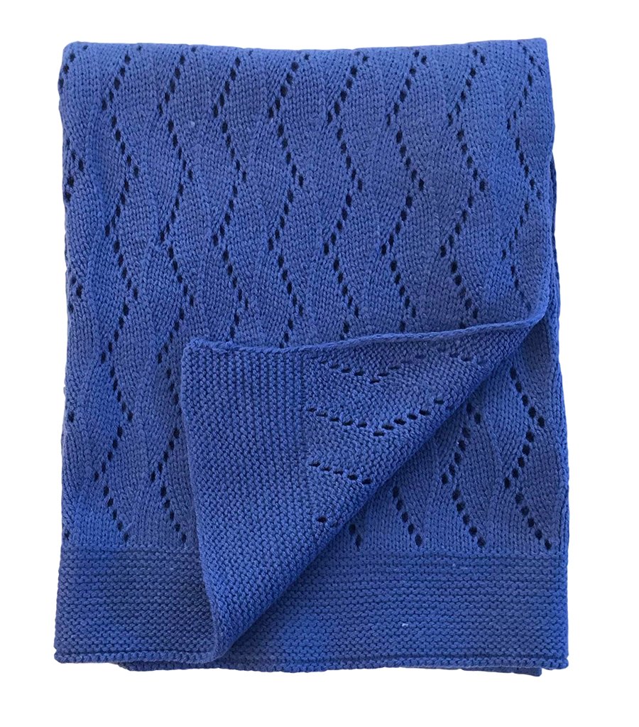 Ravelry Couverture tricotée pour bébé Bleu 76,2 x 101,6 cm