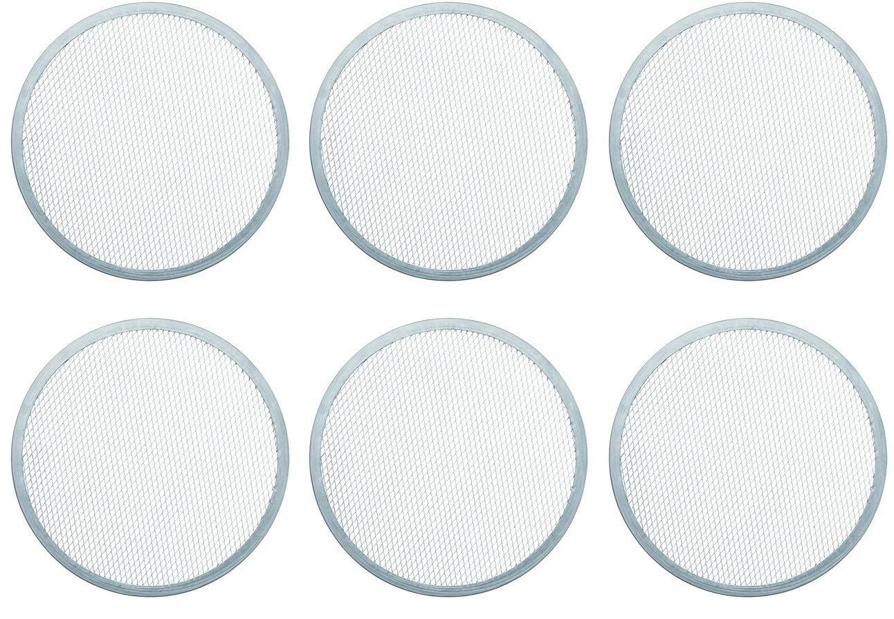 Prime Bakers and Moulders Aluminum Pizza Tray Screen Mesh Baking Net (12 Inch, 2.00)