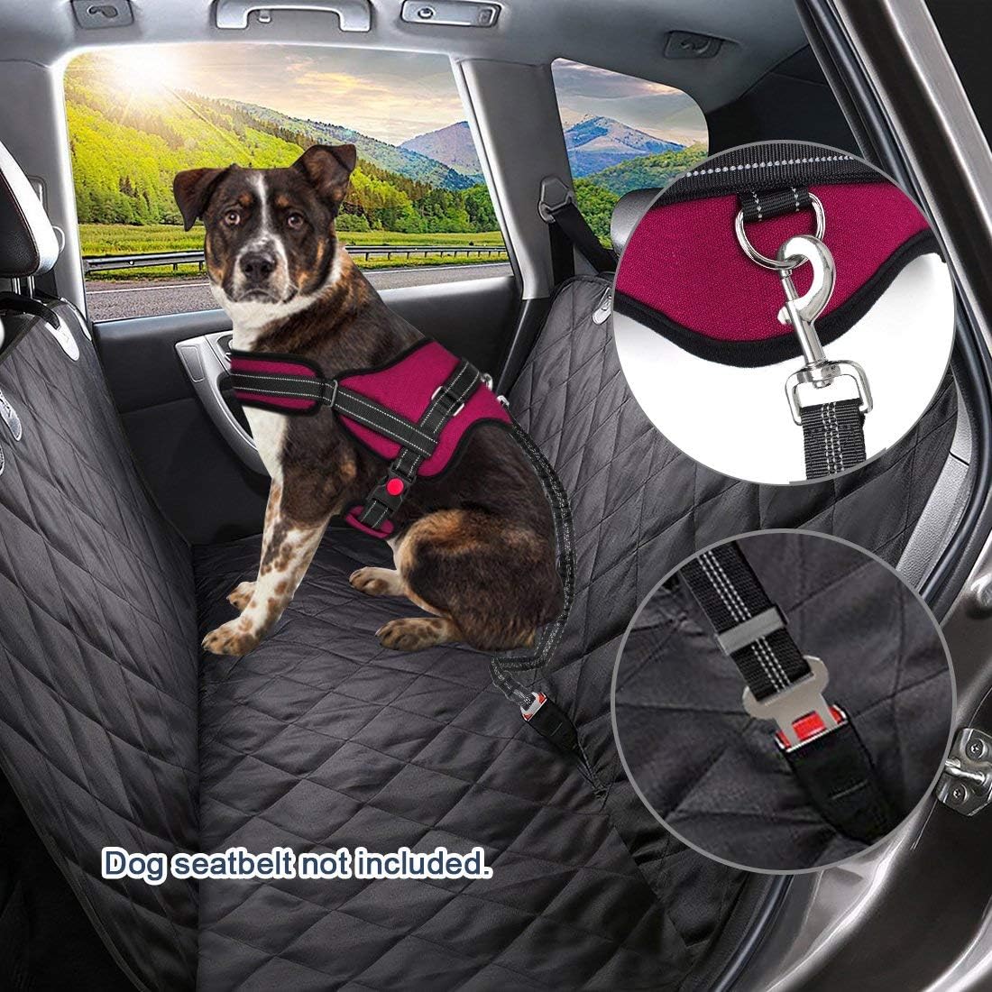 SlowTon No Pull Dog Vest Harness, 2018 New Generation Adjustable Neck Strap and Chest Strap Breathable Padded Vest with Top Handle Harness with Locking Buckle for Large Dogs Training Walking (XL, Bu)