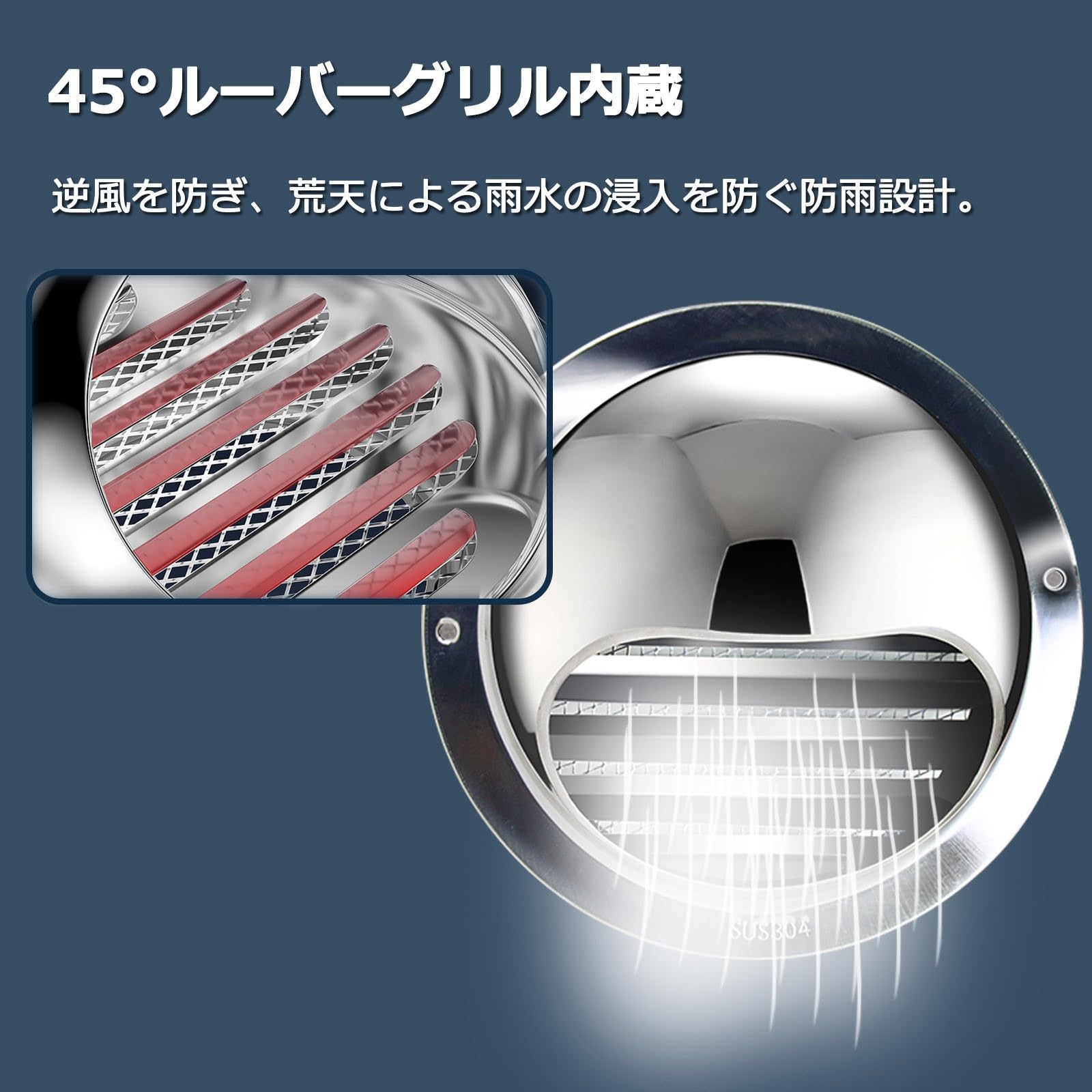Amazon.co.jp: 換気口 通気口カバー 換気システム 丸型フード付