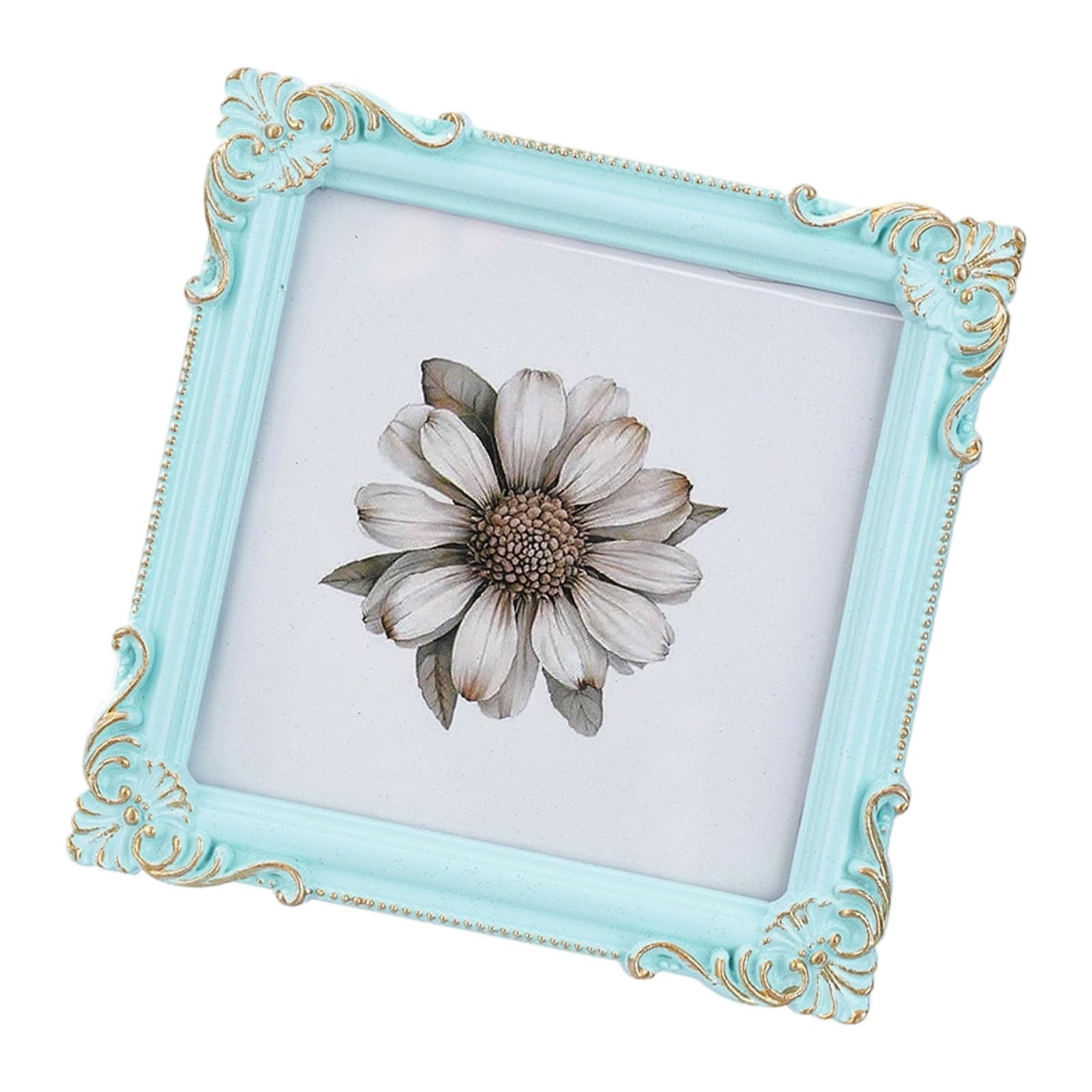 Elnwnnkc Antique Ornate Photo Frame with Florals Relief Retro Picture Frame Wall and Tabletop Display for Home Decors Art Gallery Decorative Photo