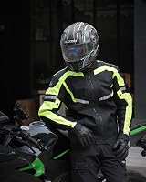BORLENI Nyári Motoros Dzseki Férfiaknak L-es méret- Légáteresztő Védőpáncéllal, Fényvisszaverő Elemekkel 6