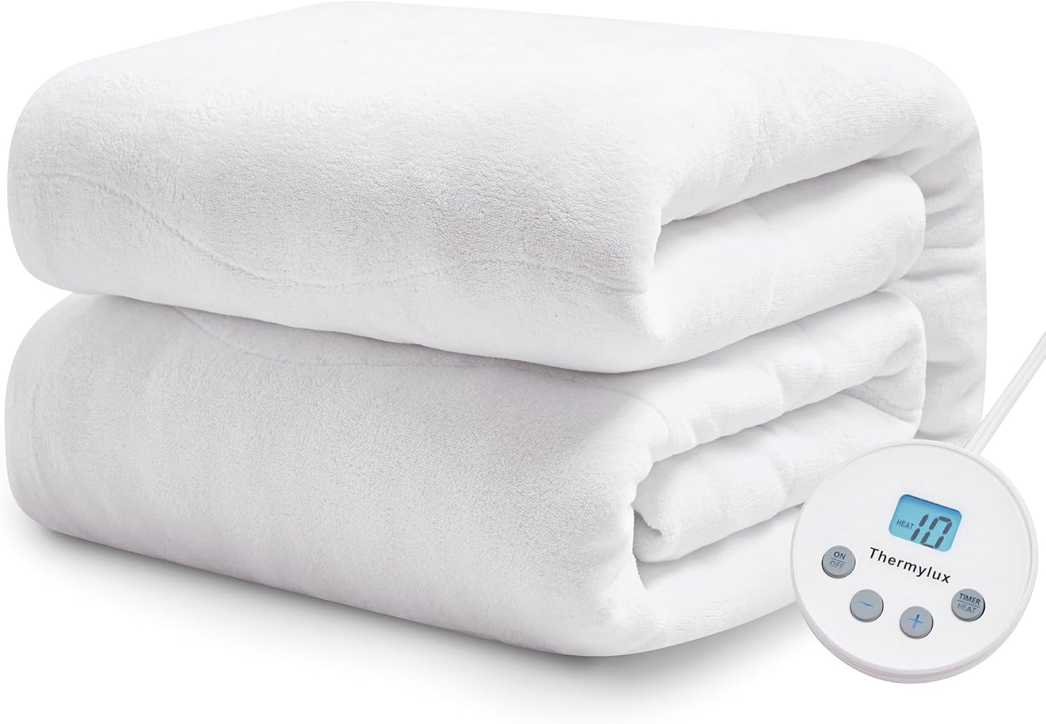 Electric Mattress Pad Twin Size Quilted Wave 10 Heat Settings with 12 Hour Auto Off, Deep Pocket Fits up to 18", Coral Fleece Bed Warmer, ETL Certified Machine Washable, 39"x75"