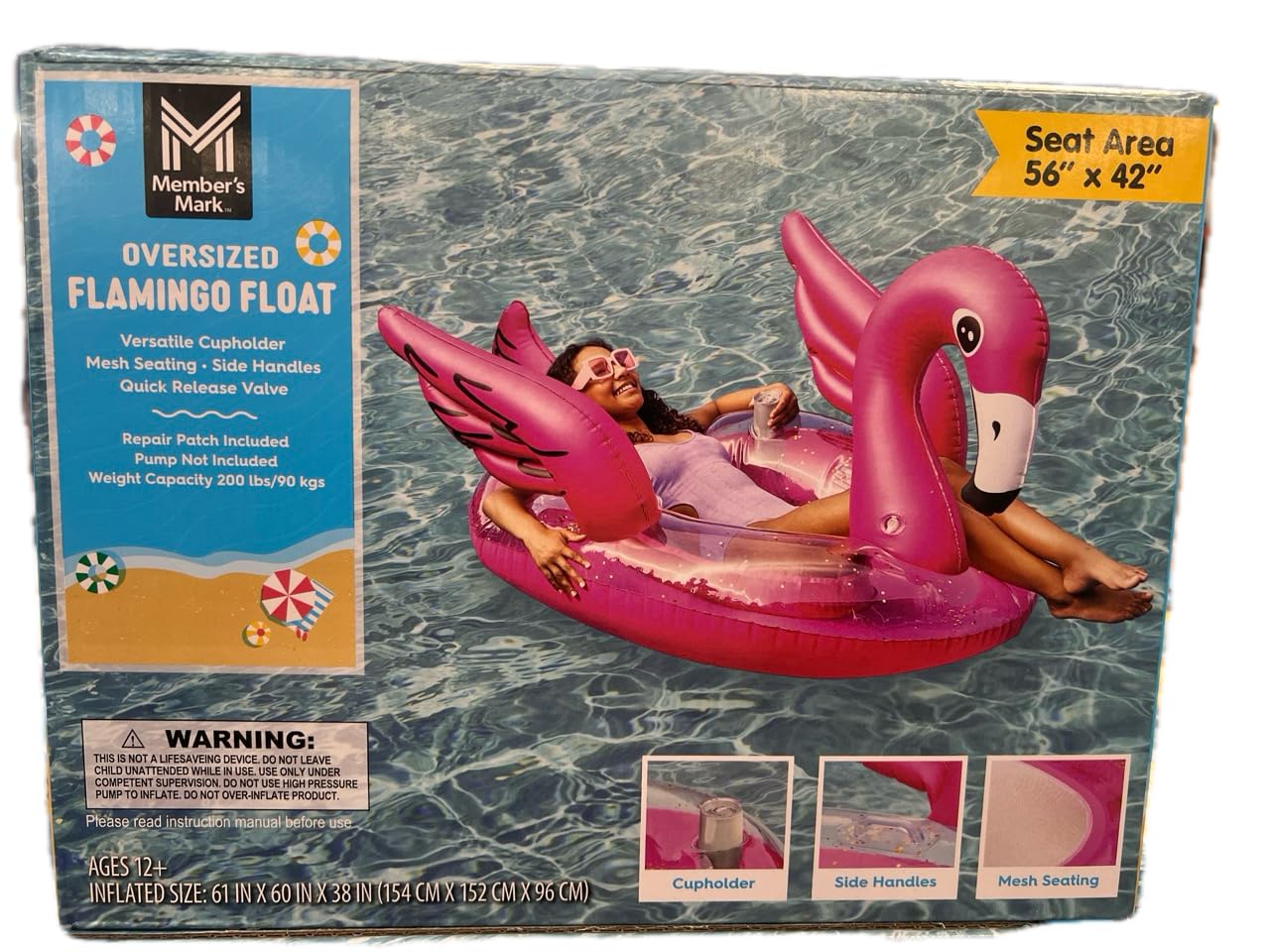 Member's Mark Novelty Inflatable Float Tube (Assorted Styles), Large